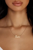 Zodiac Script Necklace