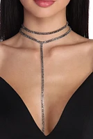 2 Row Rhinestone Lariat