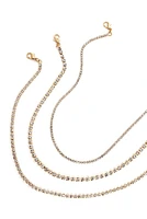 Layer On Rhinestone Choker Set