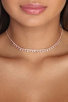 Dainty Drops Rhinestone Choker