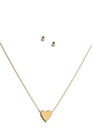 Key To My Heart Necklace And Studs Set