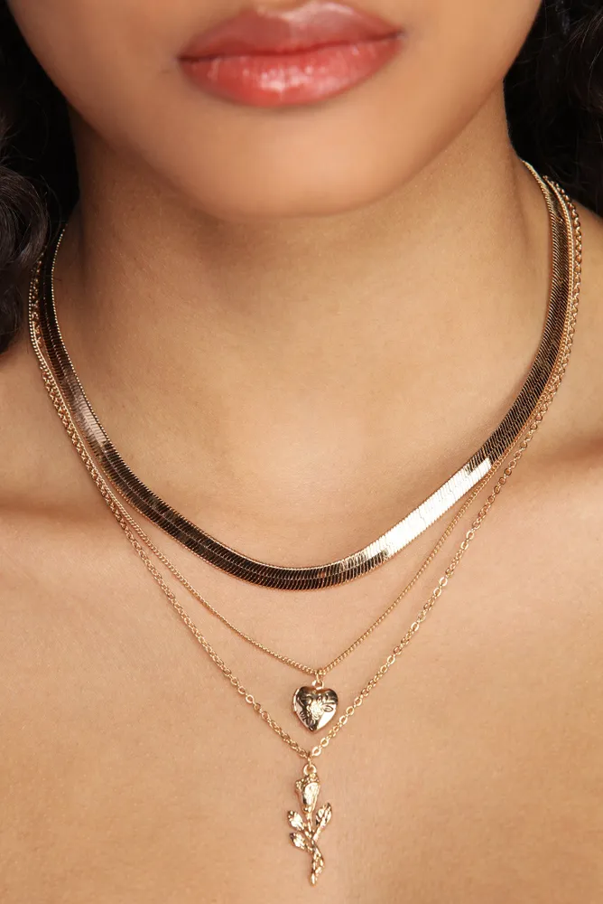 Layered Herringbone Chain Necklace – MOD&SOUL - Contemporary Women's  Clothing