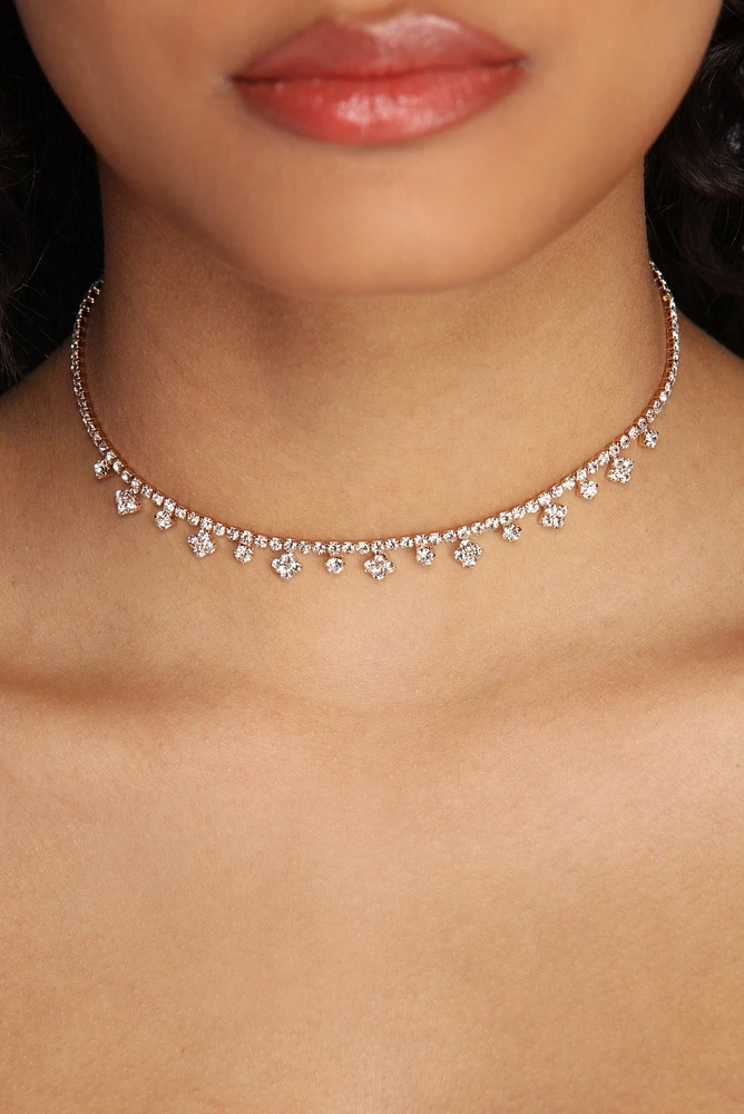 Little Details Dainty Rhinestone Choker