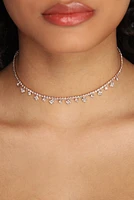 Little Details Dainty Rhinestone Choker