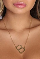 Large Initial Charm Necklace