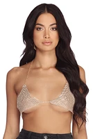 Rhinestone Mesh Body Chain