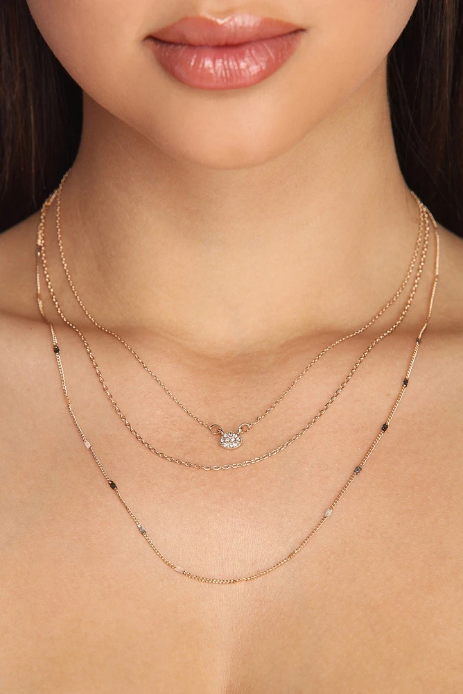 Dainty Layered Chain Link Necklace