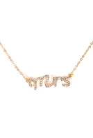 Mrs Script Rhinestone Necklace