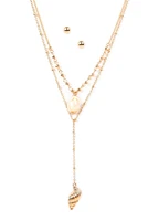 Sea Shell Lariat Set