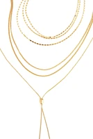 3 Pack Layered Choker And Lariat Chains