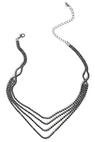 4 Row Rhinestone Necklace