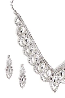 Scalloped Teardrop Necklace & Earrings
