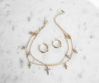 Don't Cross Me Anklet Set