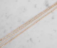 Take Me To Paradise Chain Link Anklet 3 Pack