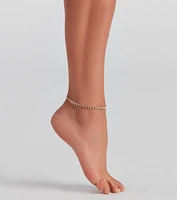 Dainty Details Rhinestone Anklet