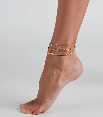 Perfect Trio Three Pack Anklets