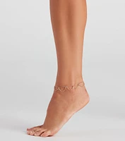 Subtle Sparkle Stone Charm Anklet