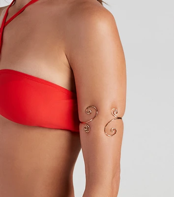 Spiraling Chic Metal Arm Cuff