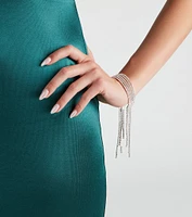 Fall For Fringe Rhinestone Bracelet