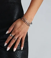 Intertwined Metal Cuff Baracelet