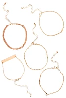 Layered Charm Bracelets Set
