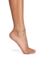 Dainty 3 Row Chain Anklet