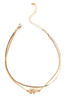 Double Row Rose Charm Anklet