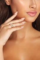 Cubic Zirconia Chain Link Ring