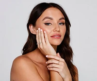 Dainty And Glam Rhinestone Ring Set