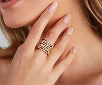 Glam Baby Rhinestone Stacked Rings