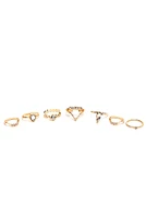 Geometric Rhinestone Rings Pack