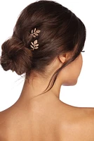 Dainty Metal Leaf Hair Pins