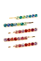 Rainbow Rhinestone Hair Pins