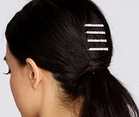 Chunky Rhinestone Hair Pin Set