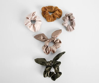 Satin Scrunchie 5 Pack
