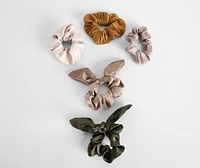 Satin Scrunchie 5 Pack