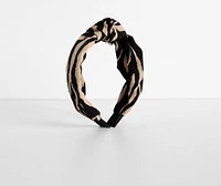 Zebra Silky Knot Headband