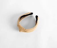 Summer Straw Knot Headband