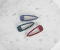 Shine Is On Your Side Rhinestone Teardrop Barrettes