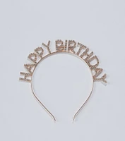 Happy Birthday Rhinestone Headband