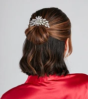 Pearl Luxe Rhinestone Hair Comb