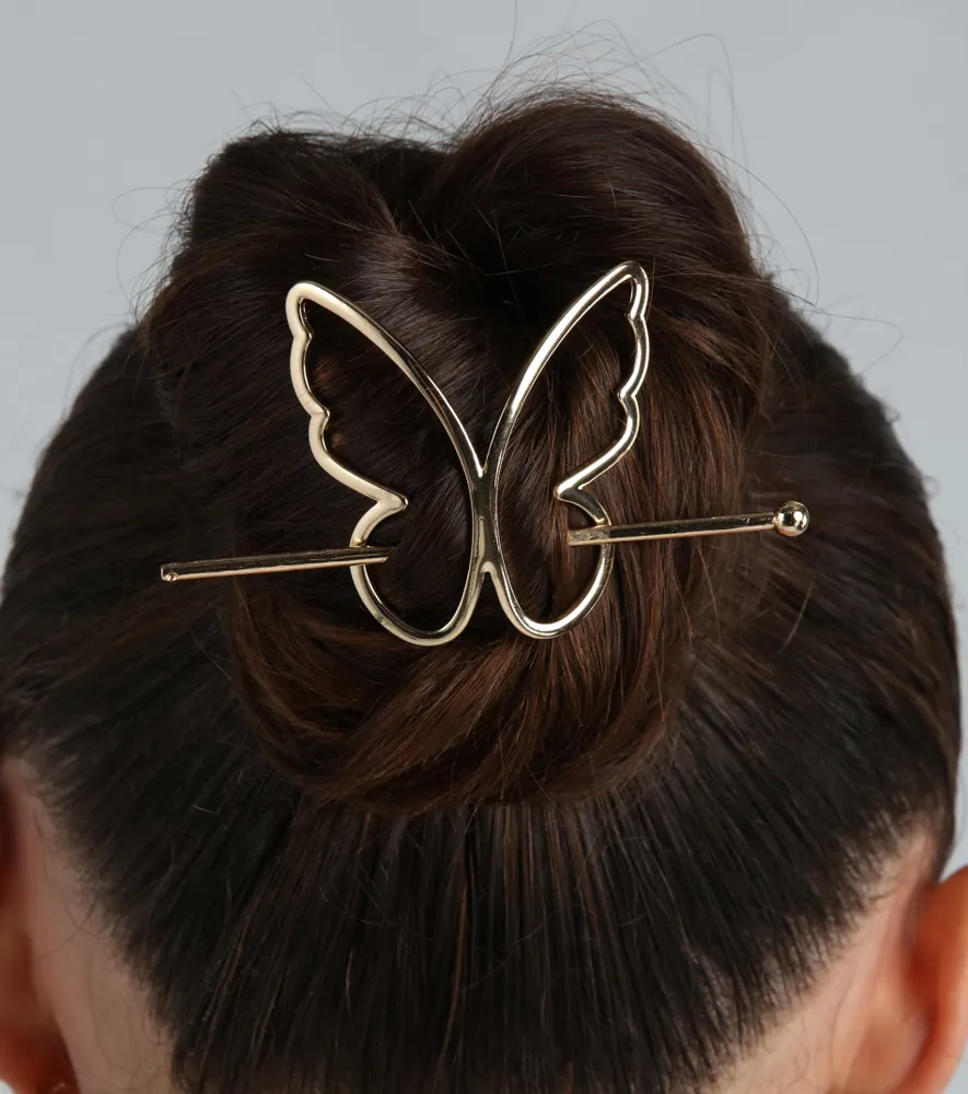 Pastel Butterfly Pearl Bow Hair Clip