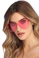Rimless Heart Sunglasses