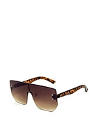 Geometric Rimless Sunglasses