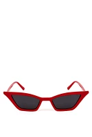 Edgy Narrow Cat Eye Sunglasses