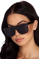 Studded Brow Bar Sunglasses