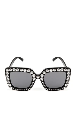 XL Rhinestone Trim Sunglasses