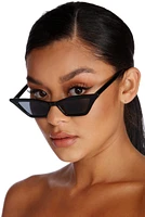 Edgy Thin Cat Eye Sunglasses