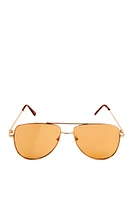 Neon Mirrored Aviator Sunglasses