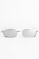 Mirrored Mini Rectangle Sunglasses